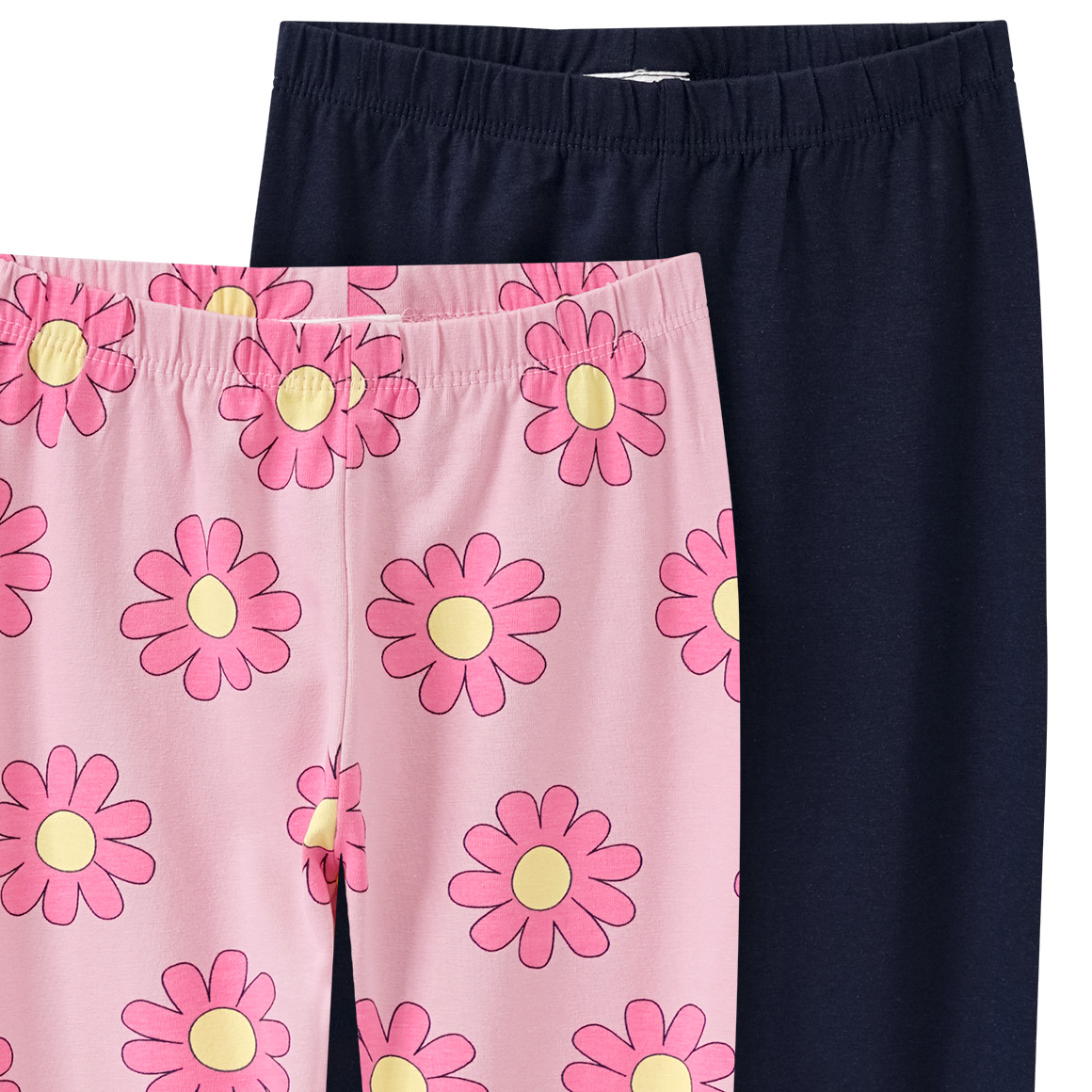 Famy 2 Mädchen Leggings im Set rosa / dunkelblau
