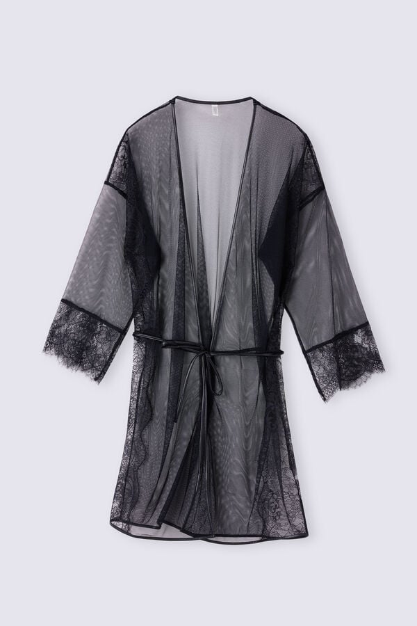 Robe icônico de beleza em tule e renda