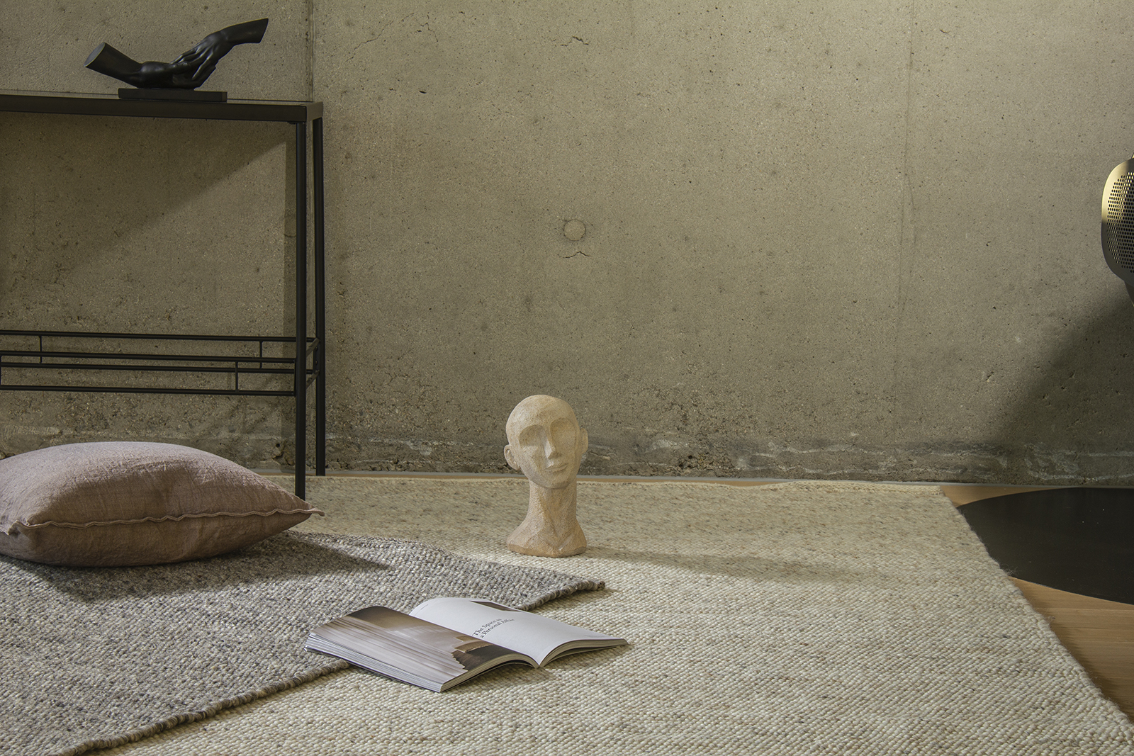 Dover teppe Lys natur ullfilt. 160x230 cm