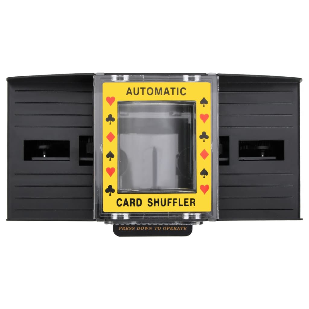 vidaXL Automatische kaartenschudmachine, zwart, voor 2 decks