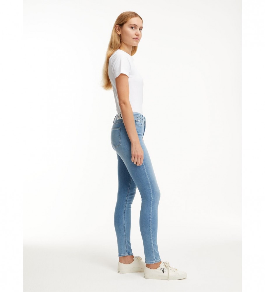 Calça jeans skinny de cintura média Calvin Klein azul
