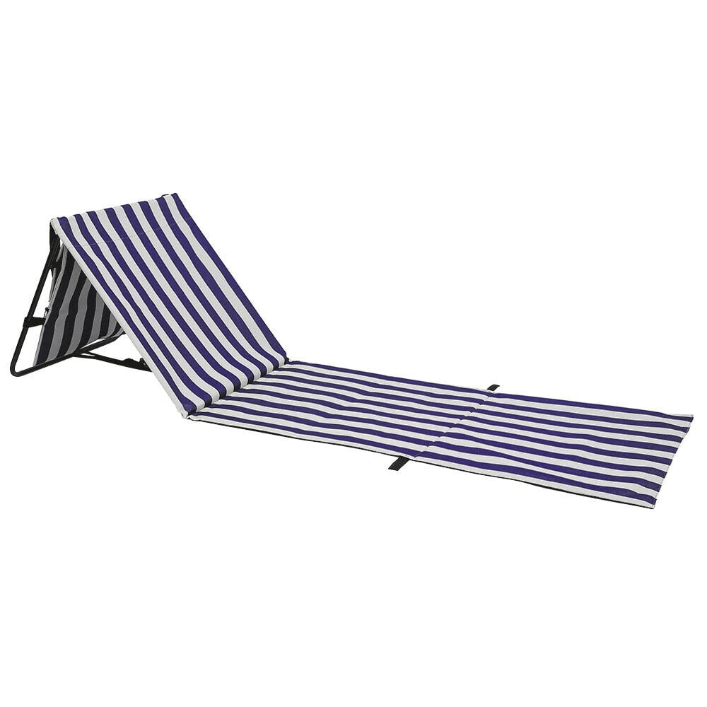 Dossier de plage marinière bleu et blanc 143x51xH41cm