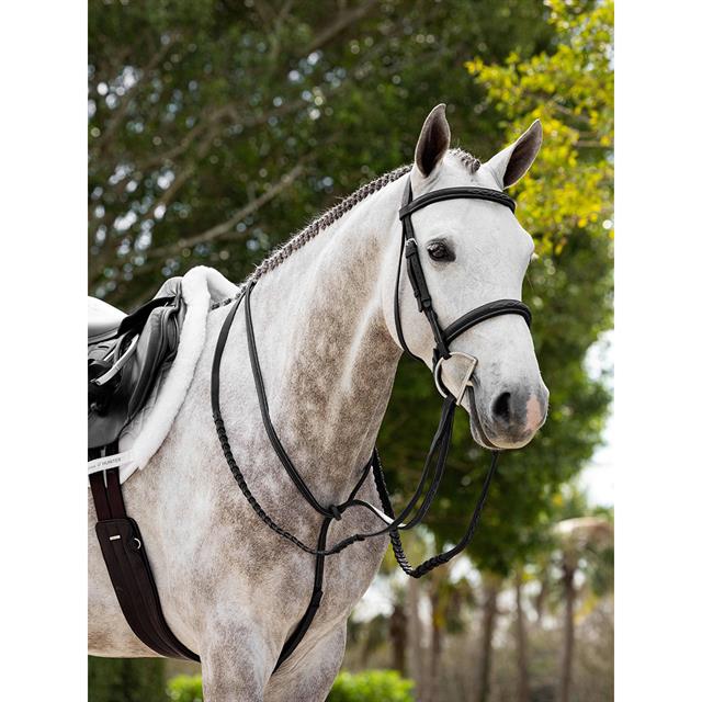 Teugels LeMieux Hunter Leather Laced Zwart-zilver