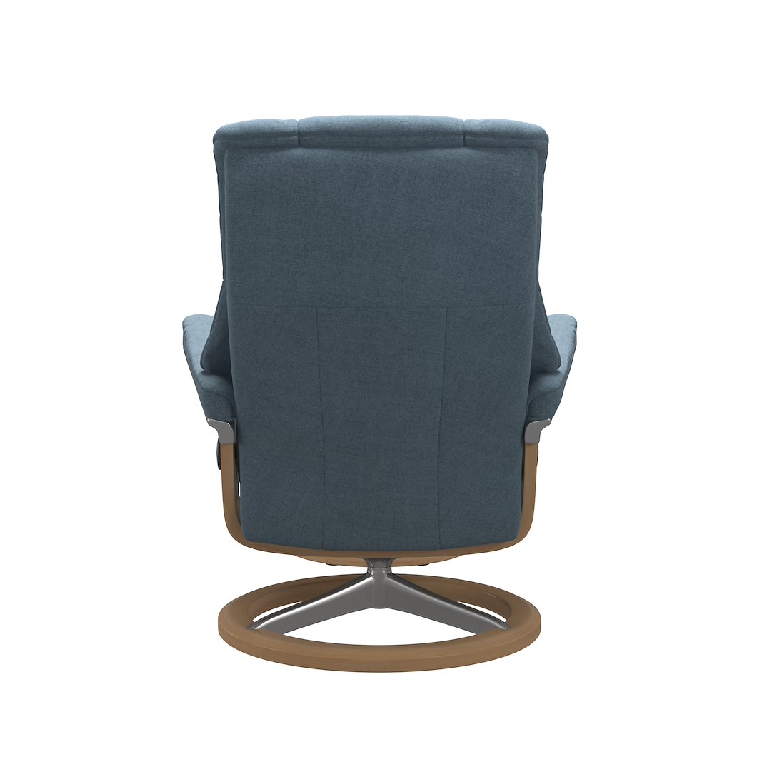 Stressless® Mayfair Lenestol Signature (M) Tekstil Dahlia Light Blue og Signature understell i eik og krom