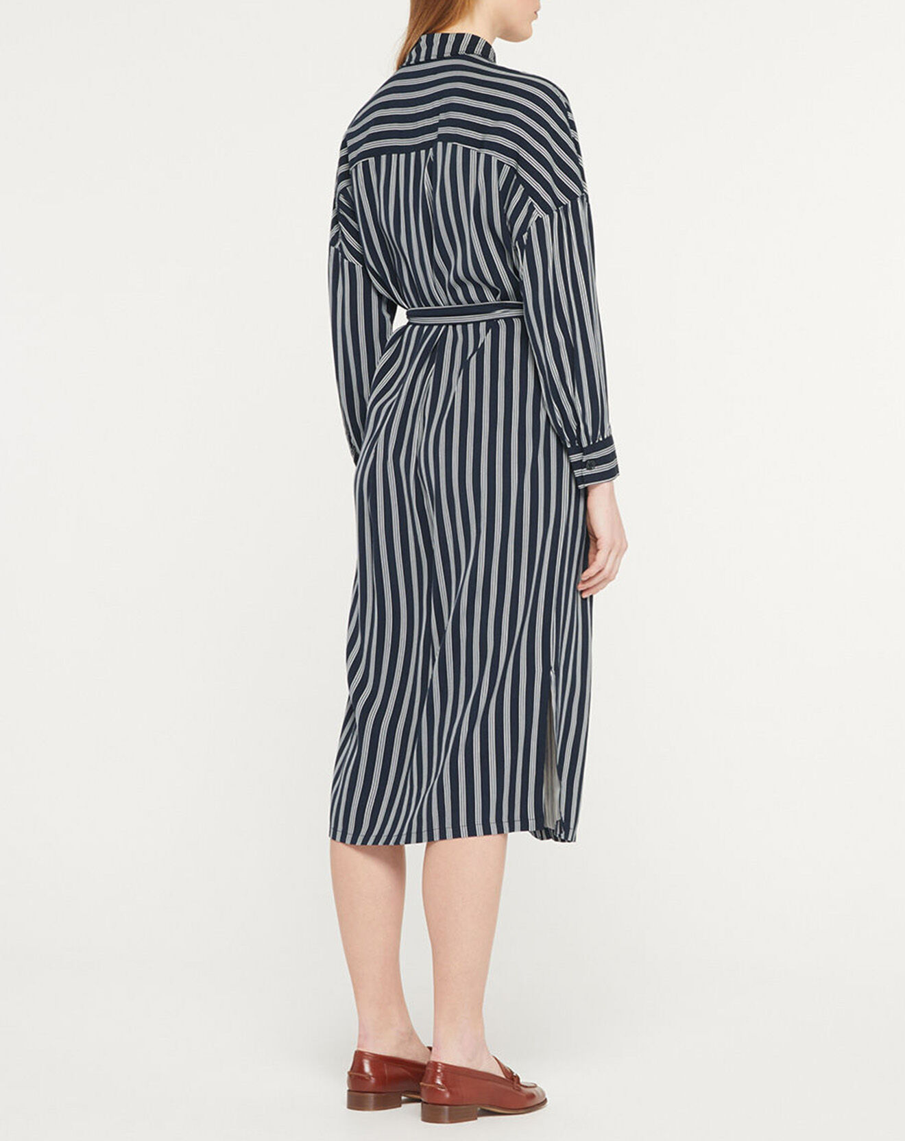 Jodhpur Robe-Chemise Pimi à rayures bleu marine