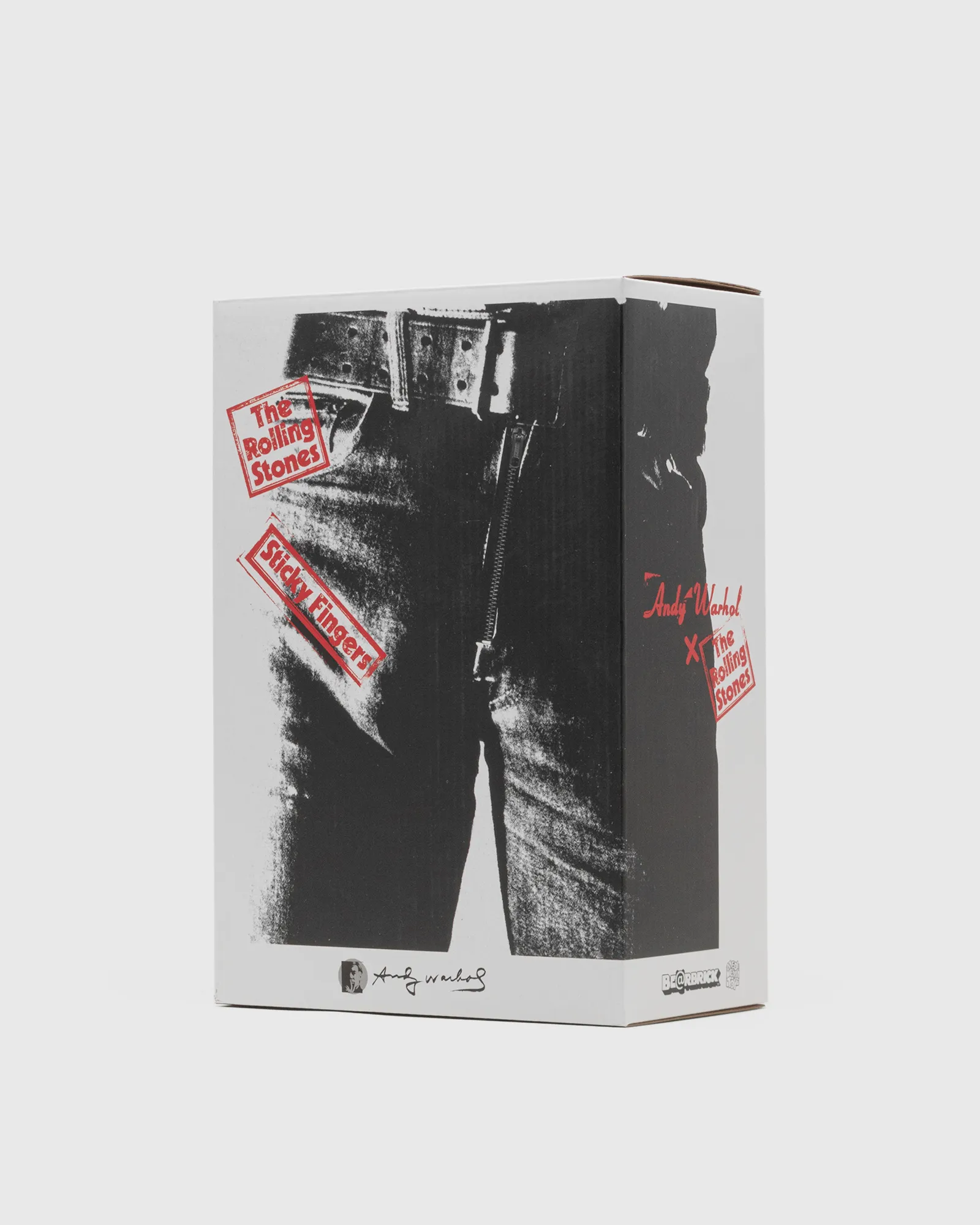 MEDICOM BEARBRICK 400% ANDY WARHOL X THE ROLLING STONES STICKY FINGERS 2-PACK