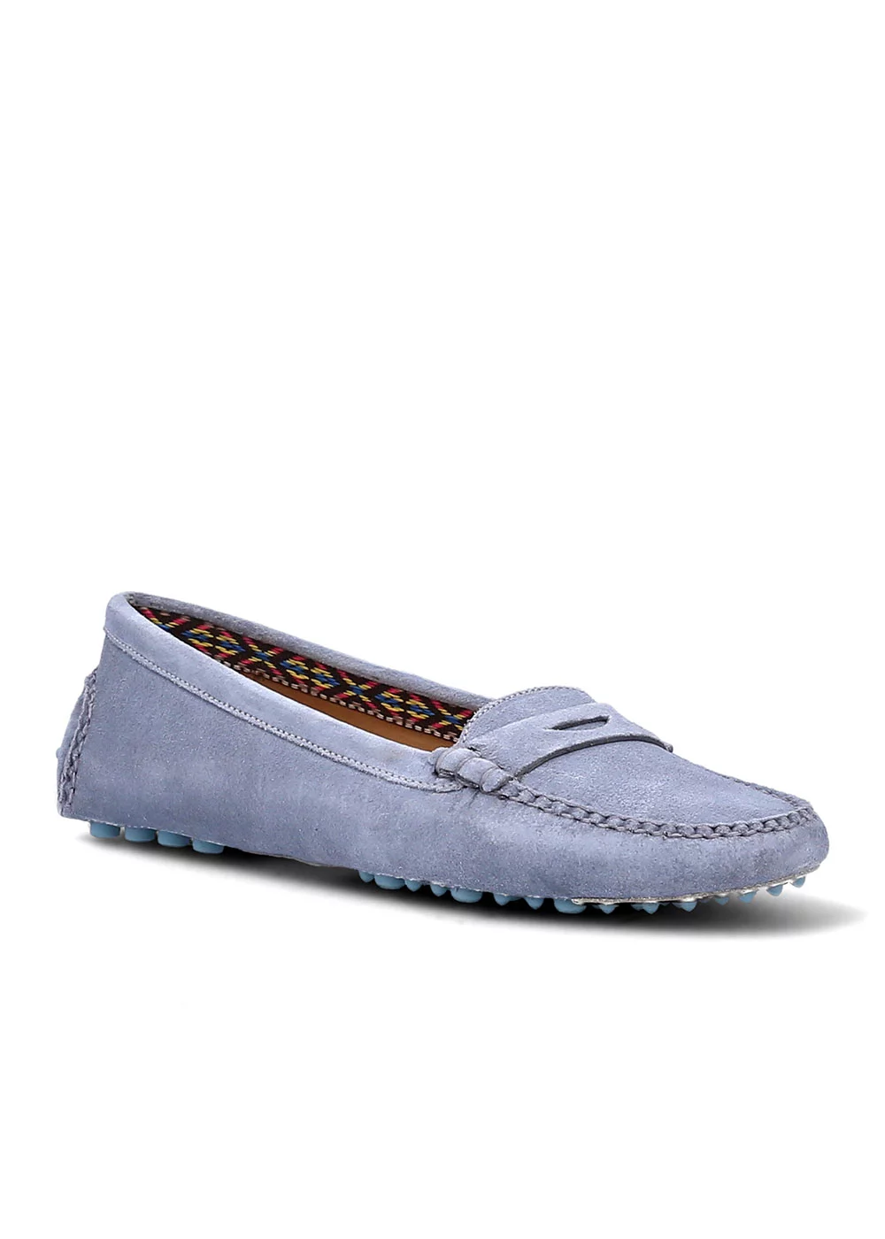 MOCASSIN ROUND DRIVER VELOURS SAPHIR