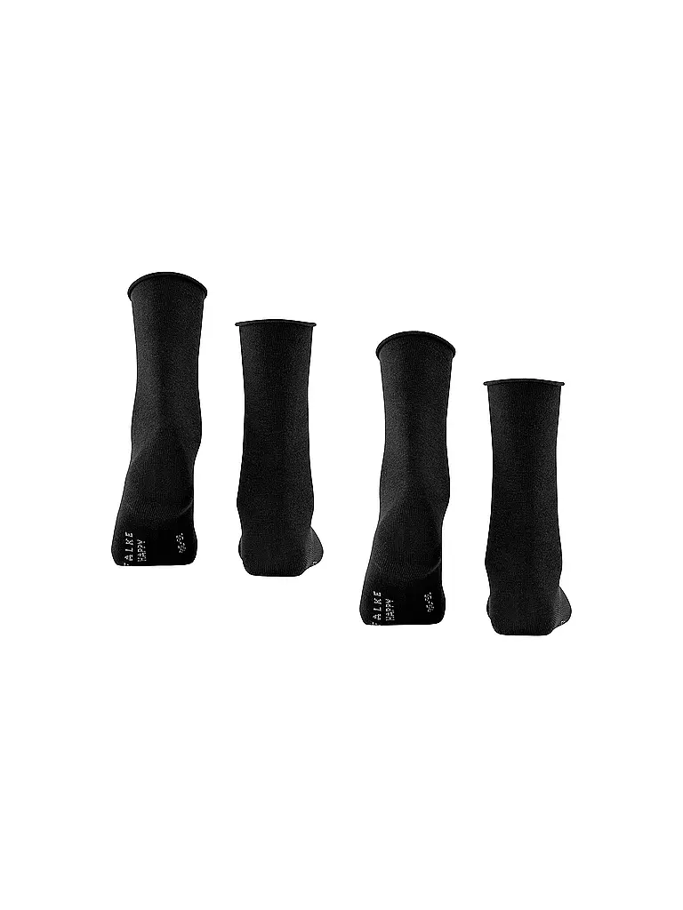 FALKE Happy  Socken 2er Pkg black schwarz