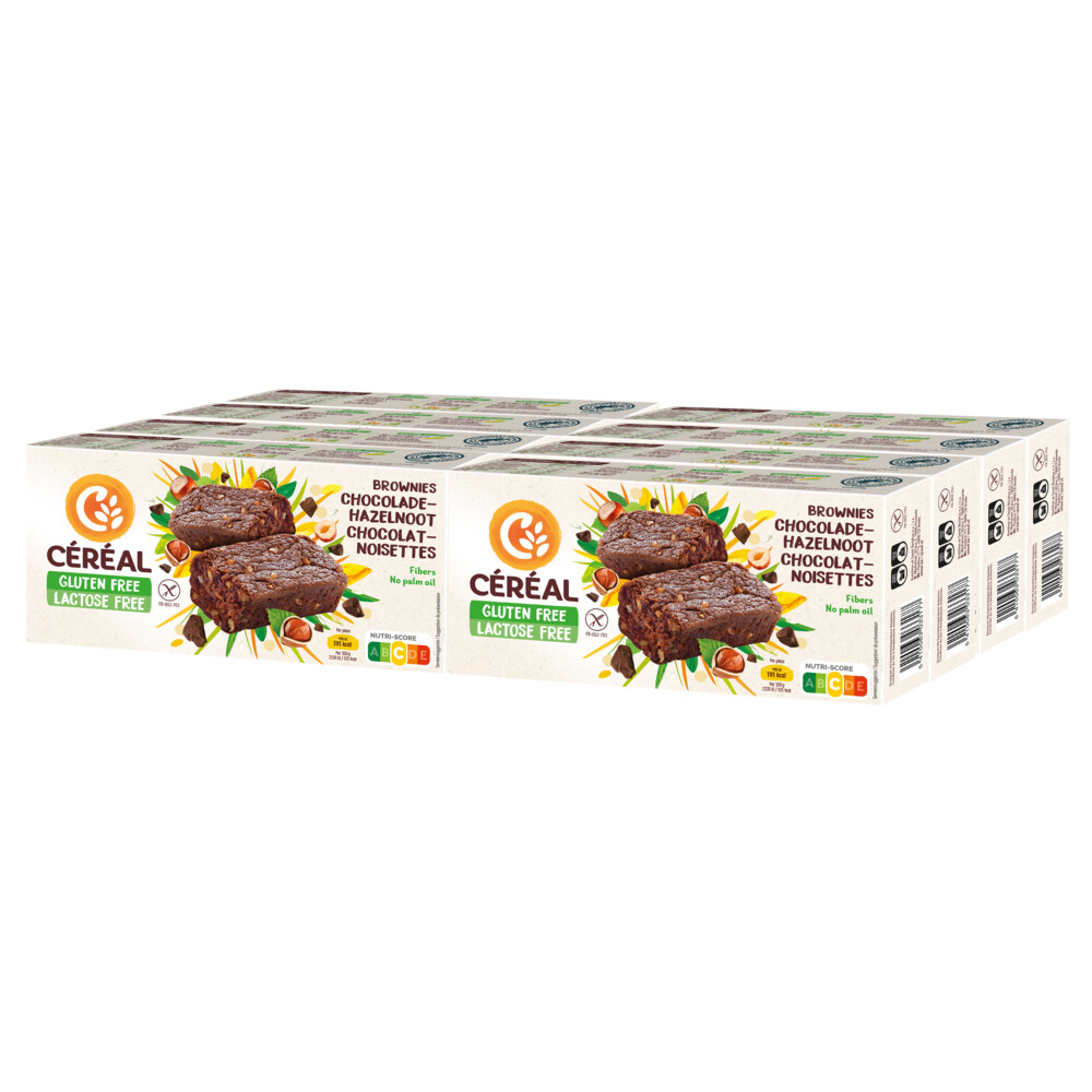 8x Céréal Brownies Chocolade en Hazelnoot 150 gr