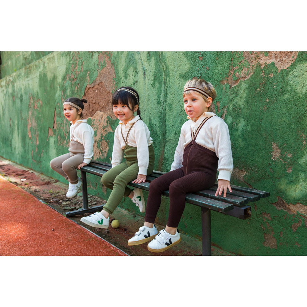 Køb Silly Silas Chocolate Brown Striped Footless Strømpebukser