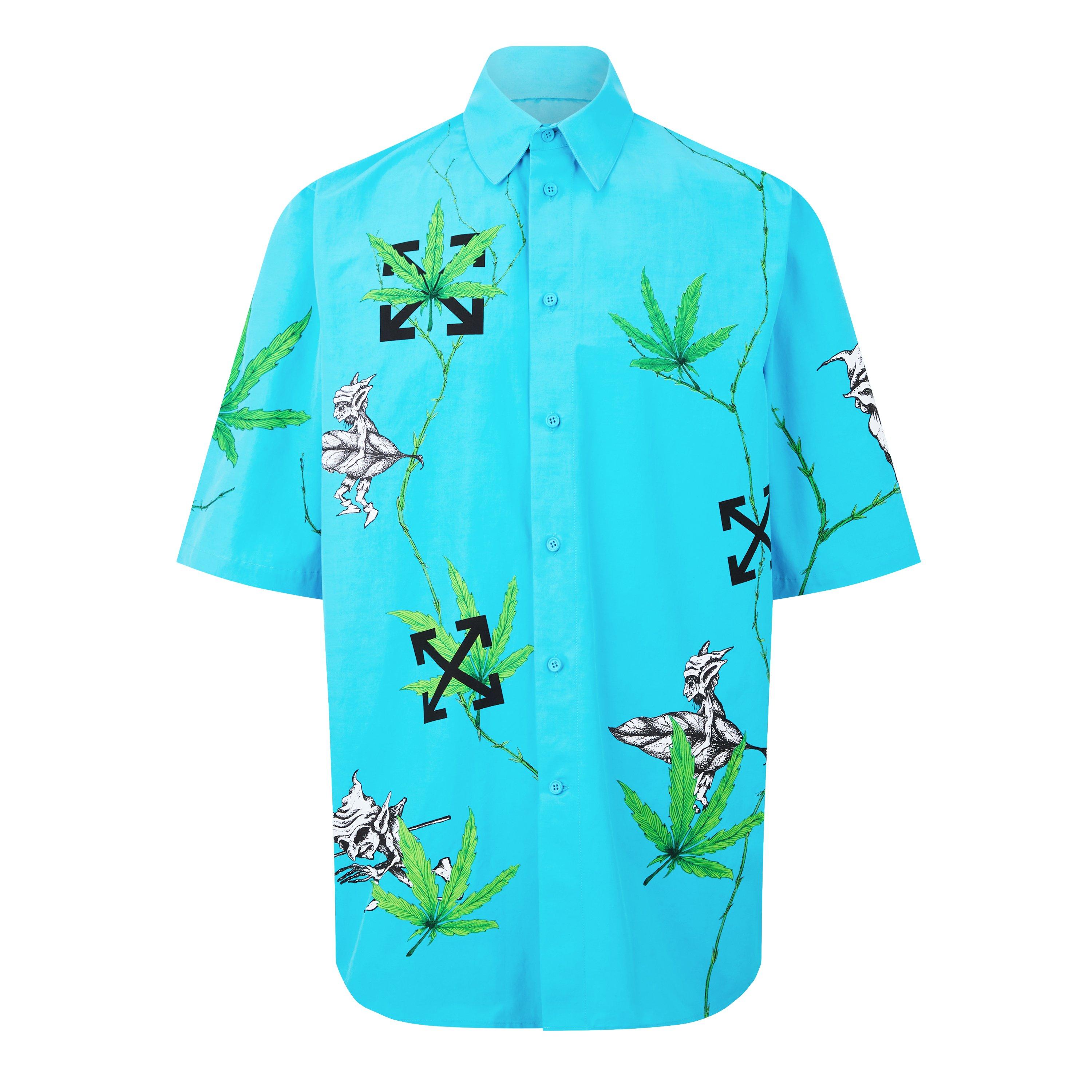 Off White Graphic Print Short Sleeve Shirt