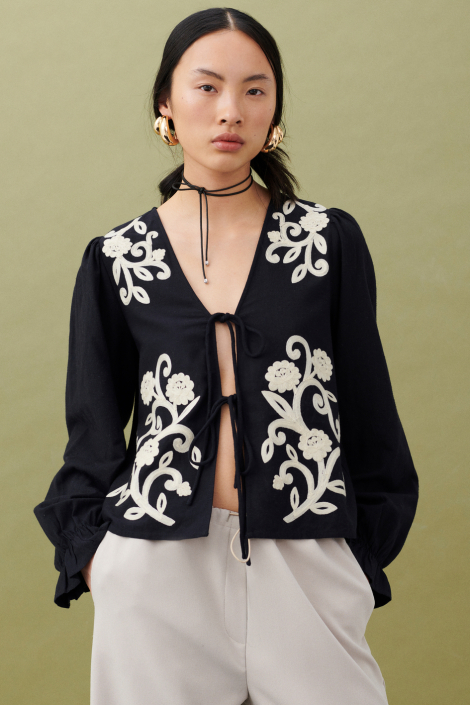 Vila zwarte dames blouse