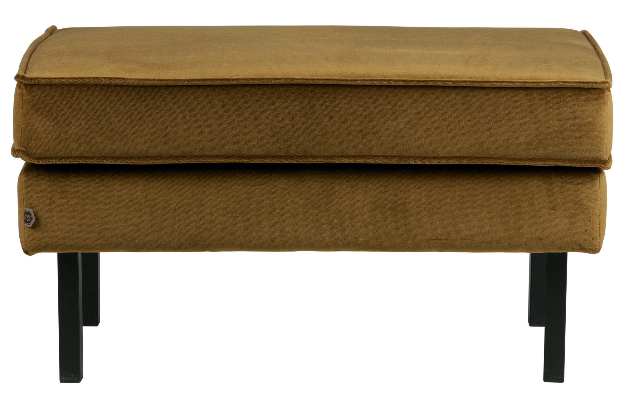 Hocker Rodeo op poten velvet - Honing geel