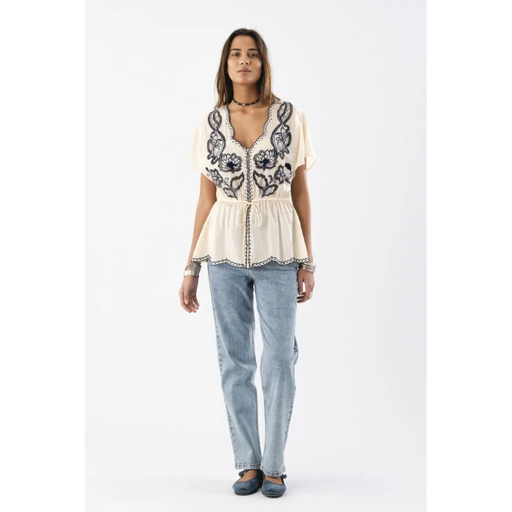 Lollys Laundry EastonLL Top SL Creme