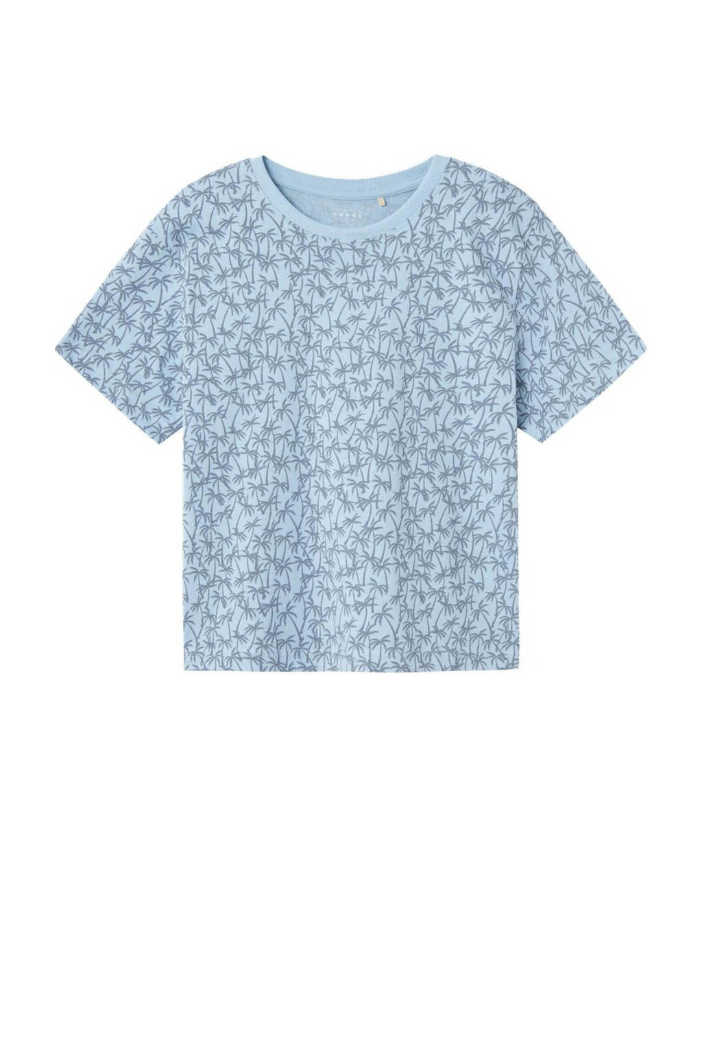 NAME IT T-shirt NKMVALTHER met all over print blauw