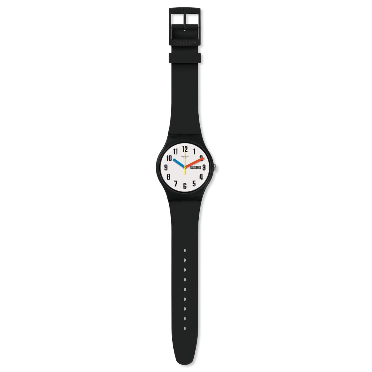 Montre Swatch mixte matières biosourcées noir