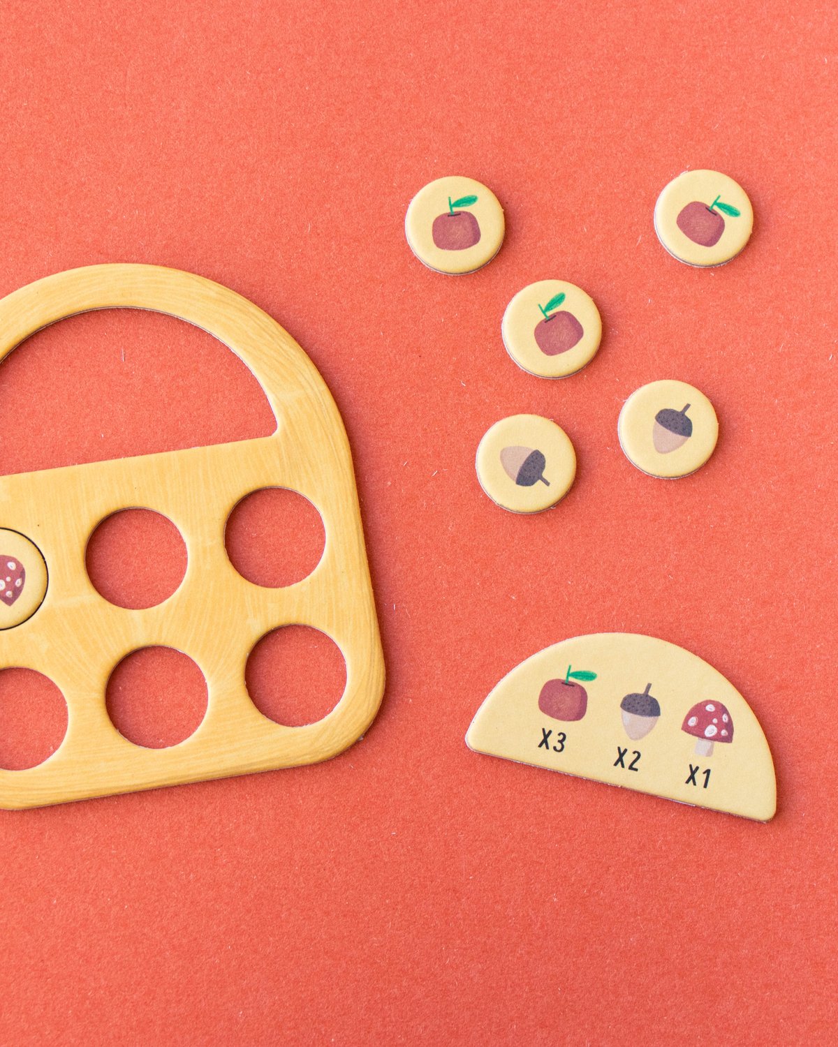 Brettspill Barn 4år+, Pocket size – Familiespill “Samle Jordbær før Grevlingen Kommer” | Tiny Game Strawberries