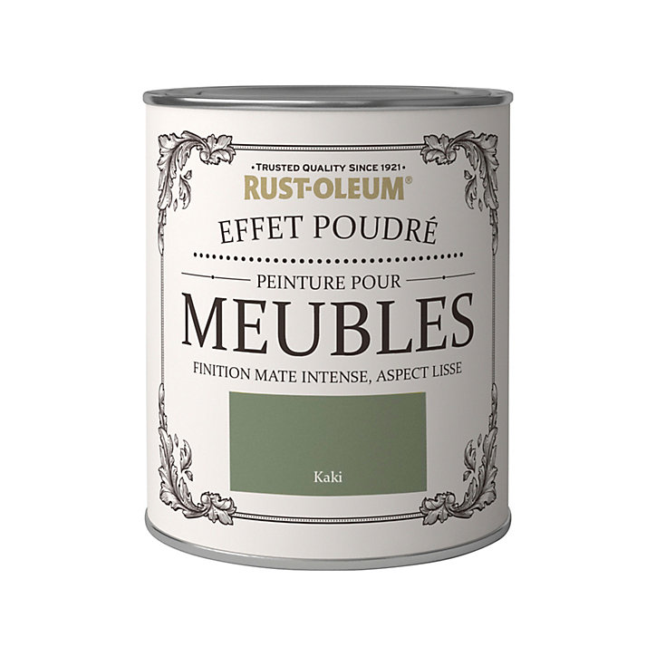 Peinture pour meubles Rust-Oleum kaki effet poudré mat intense 125ml