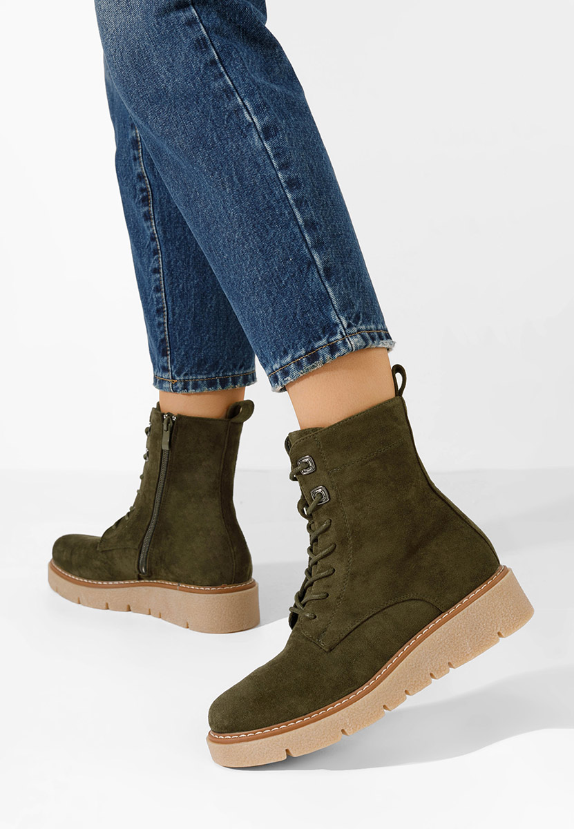 Bottines femme vert Terrianna