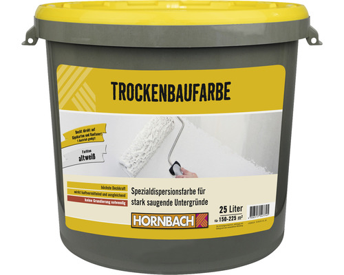Hornbach gipsplaatverf gebroken wit 25 L