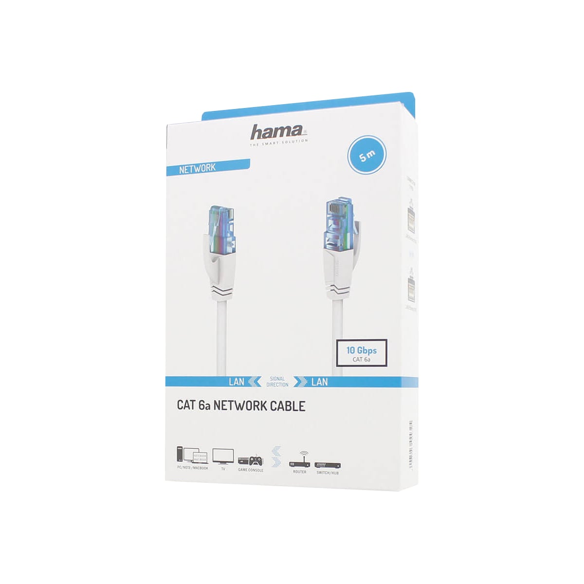 Hama Cat6a U/UTP nettverkskabel 5m