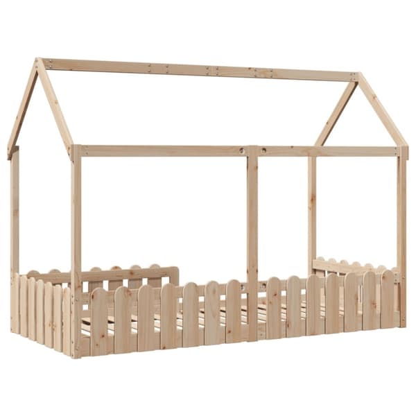 vidaXL Barnesengeramme hus 90x200 cm heltre furu