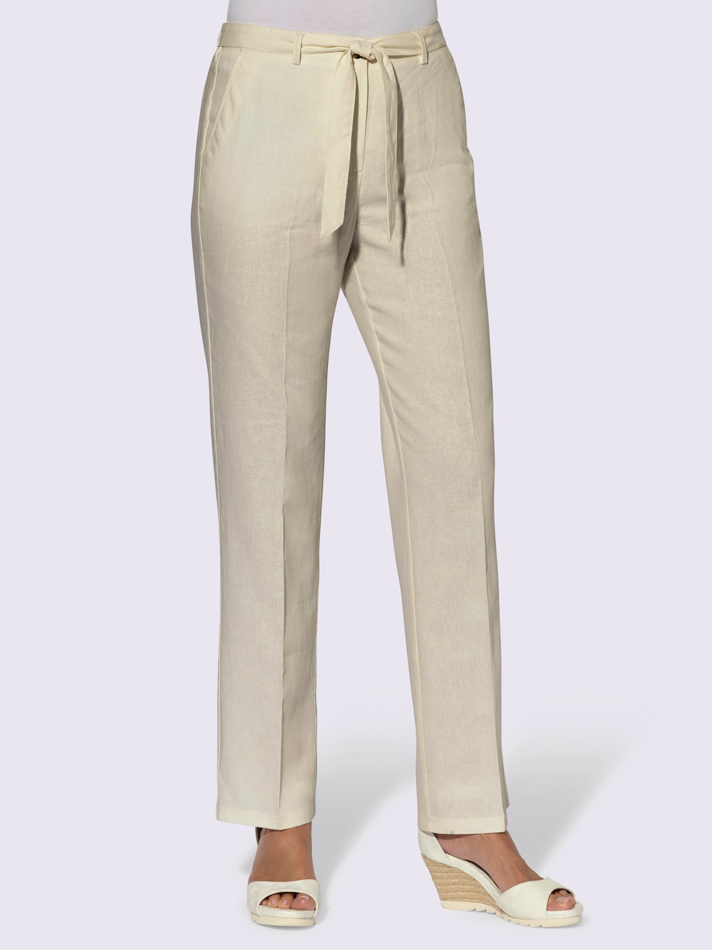 Pantalon plissé 55% lin