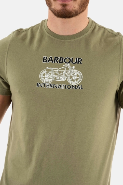 tee shirt barbour intl lens gn15 lt moss