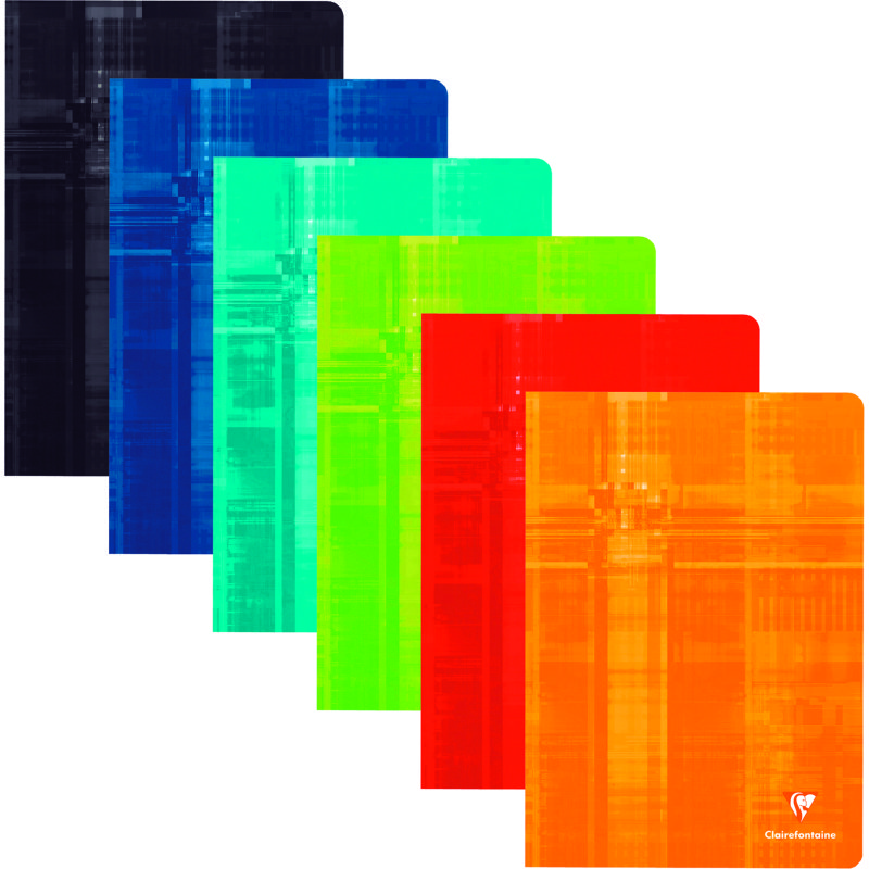 Cahier piqué Clairefontaine A4 120 pages petits carreaux - Assortis