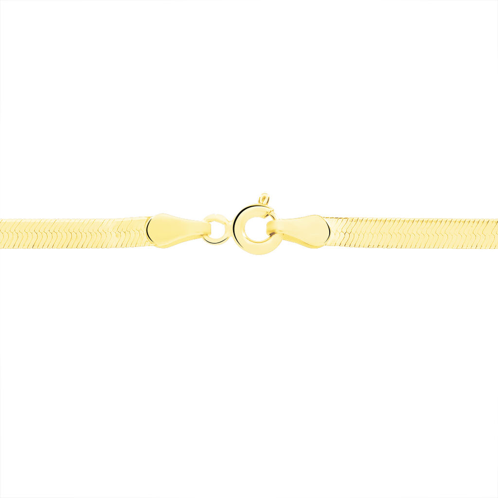 Collier Droit Lisse Or Jaune