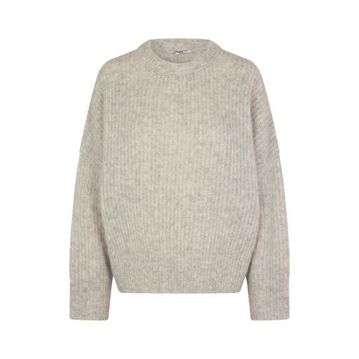 mbyM Gillian-M Striktrøje, Light Grey Melange, L/XL