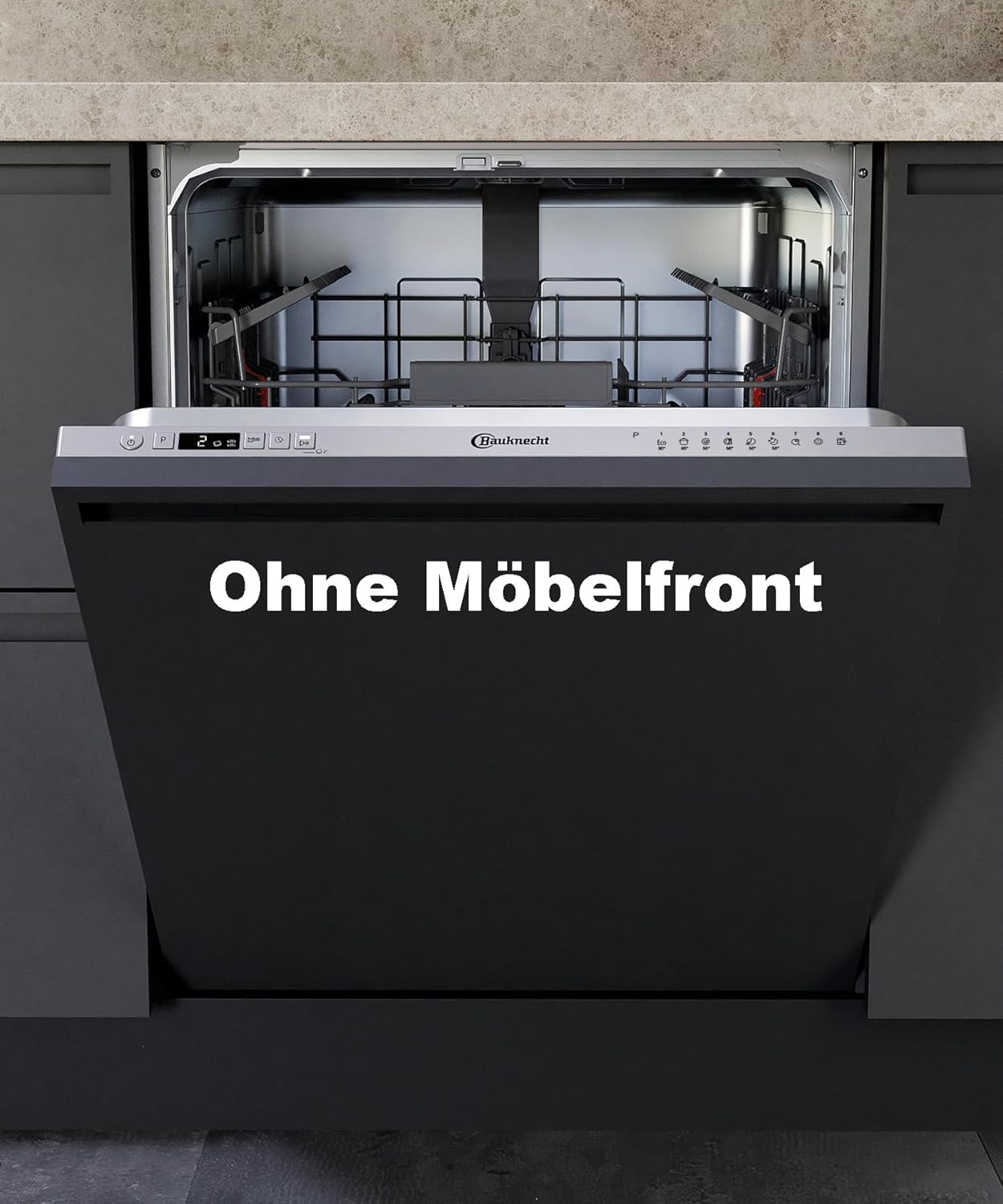 Bauknecht B2I HD524 AS Vollintegrierbarer Geschirrspüler/60 CM/Hygiene-Programm/Vollwasserschutz/Startzeitvorwahl/Selbstreinigungsprogramm aus Edelstahl