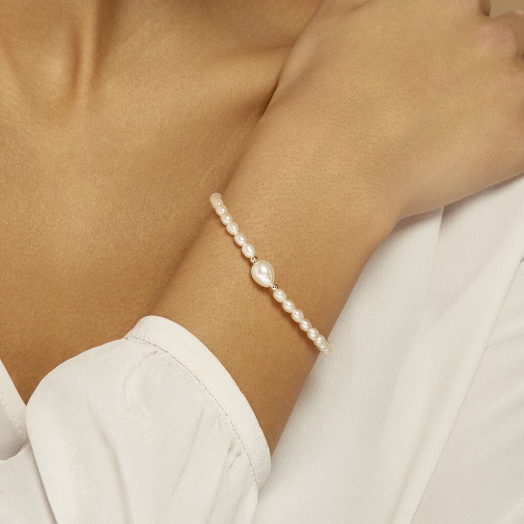 Bracelet Akil Or Jaune Perle De Culture