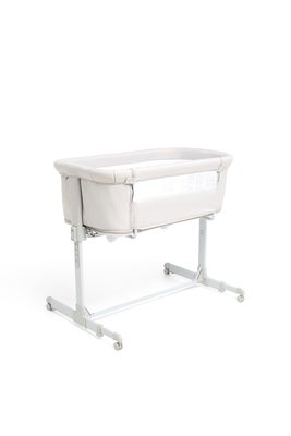 Beemoo CARE 2-i-1 Bedside Crib & Lekegrind, Light Grey