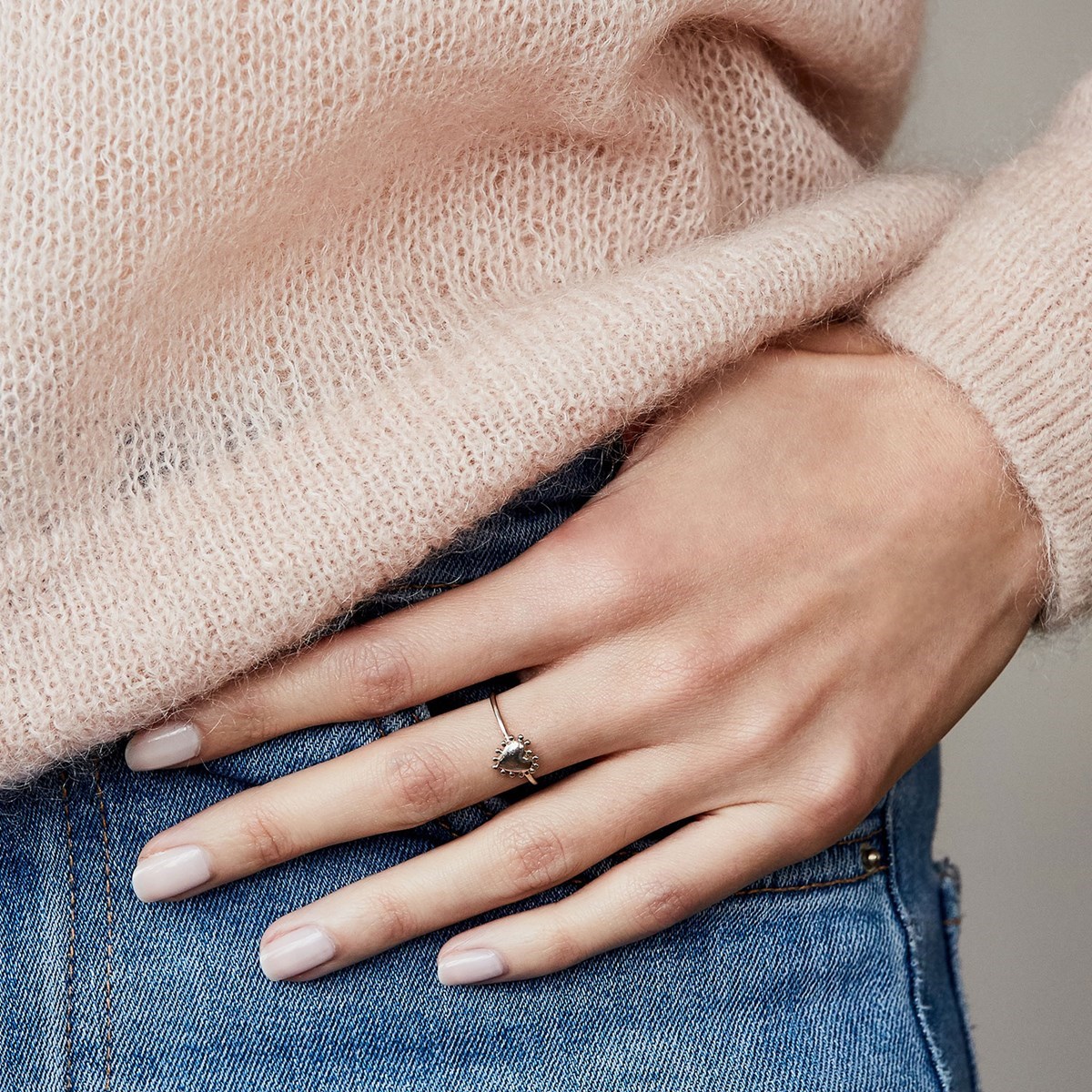 Bague argent petit coeur