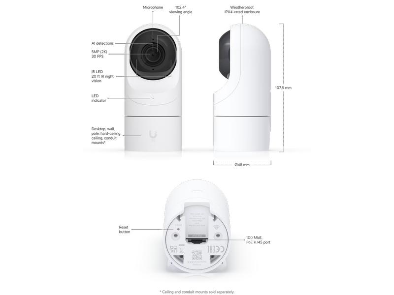 Ubiquiti Netzwerkkamera G5 Flex Netzwerkkamera für den In- und Outdoor-Einsatz