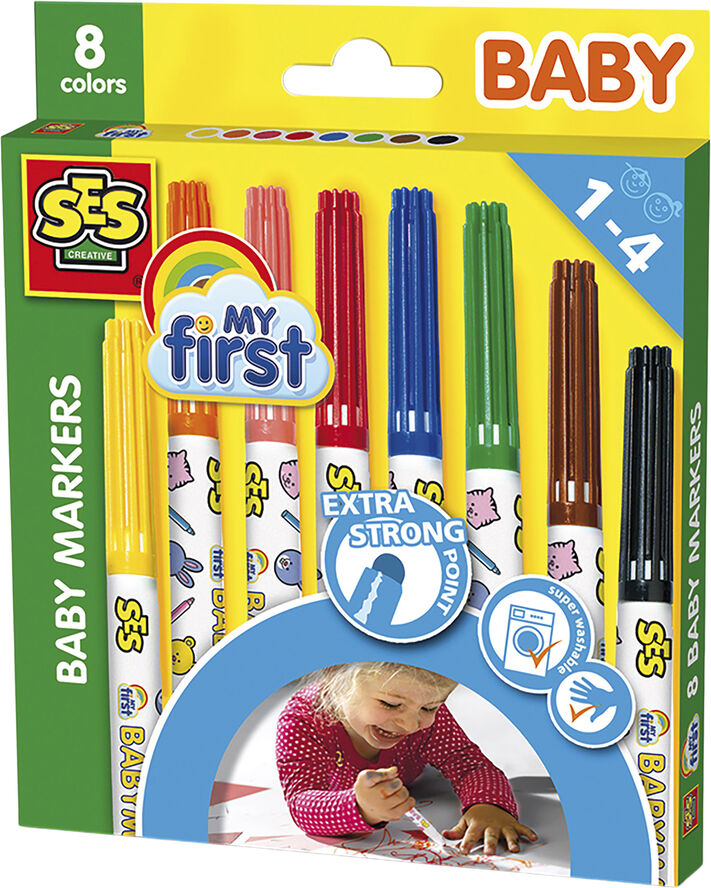 SES Creative SES Creative - Mine første tusser - 8 farver