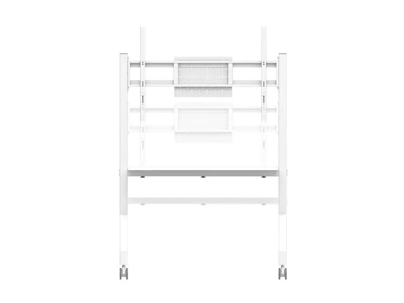 Neomounts Move Go FL50-525WH1 - Vogn med hjul - for fladt panel - låsbar - stål - hvid - skærmstørrelse: 55