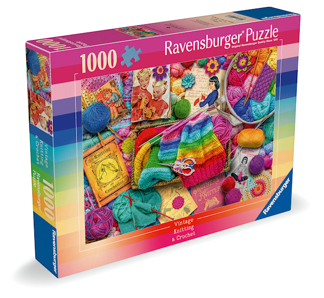 Vintage strikke- og heklepuslespill 1000 brikker, Ravensburger