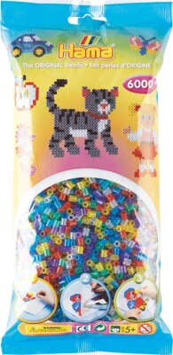 Hama Midi Perler - Transparent Glitter Mix 54 - 6.000 Stk - 205-54