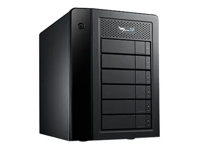 Promise Pegasus32 R6 - Harddisk-array - 24 TB - 6 bays (SATA-600) - HDD 4 TB x 6 - Thunderbolt 3, USB 3.2 Gen 2 (ekstern)