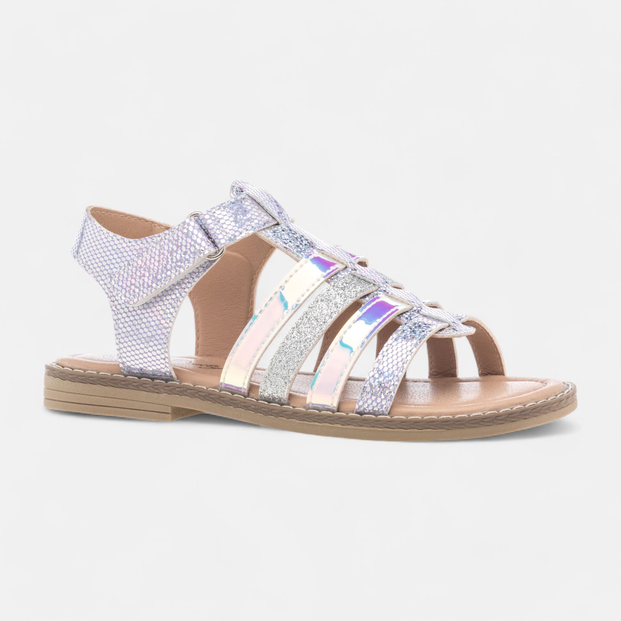Nu-pieds Fille argent