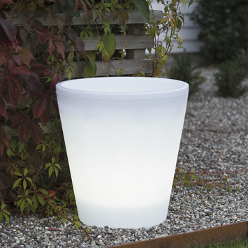 Konstsmide verlichte bloempot Assisi warmwit