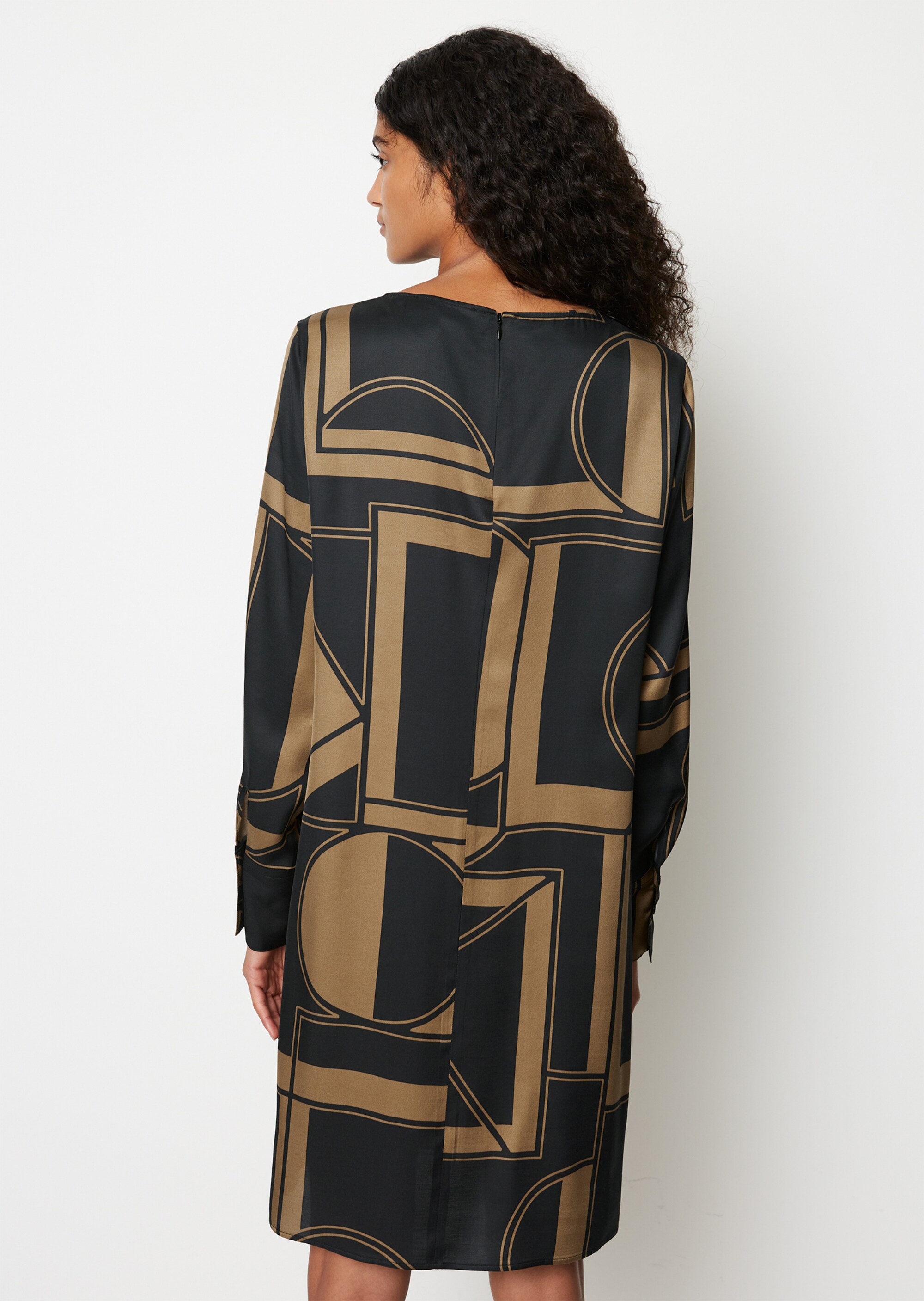 Blusenkleid regularaus bedruckter Viskose