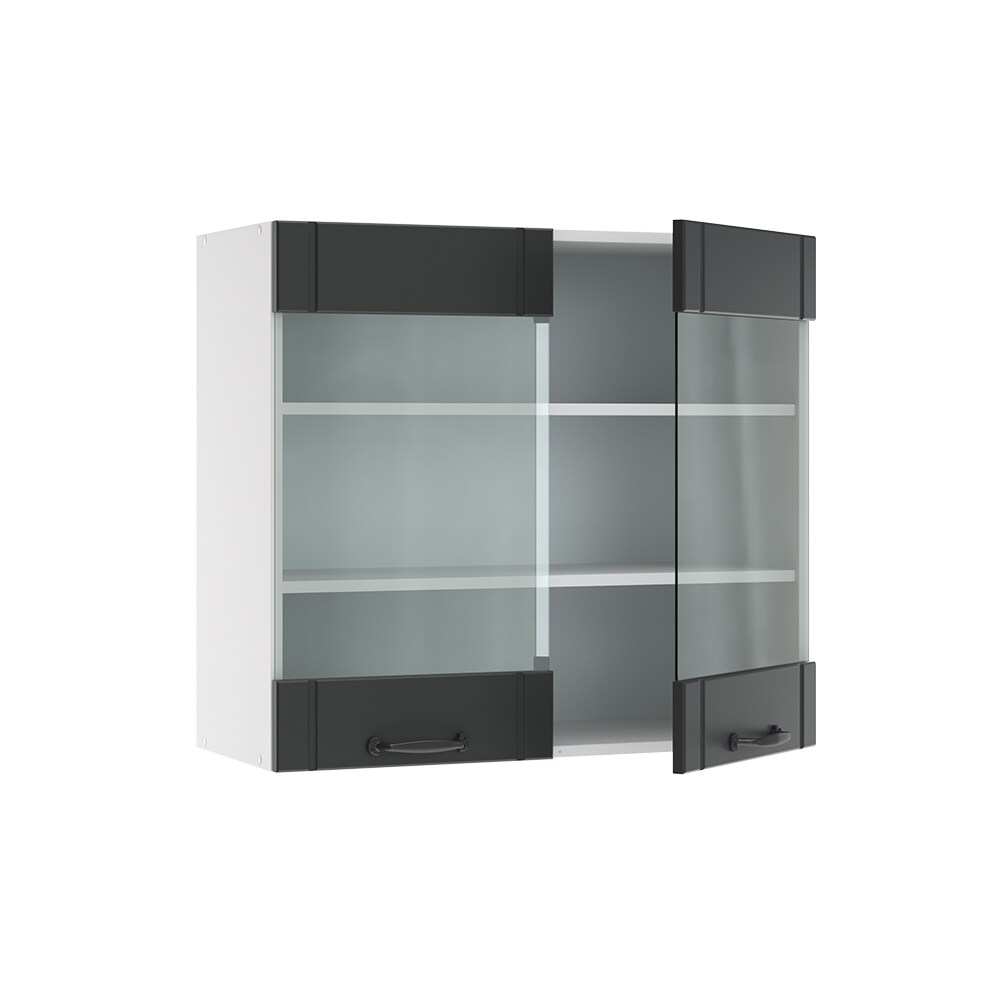 Vicco Hängeglasschrank 80 cm FAME Line Küchenschrank Küchenzeile Landhaus Anthrazit
