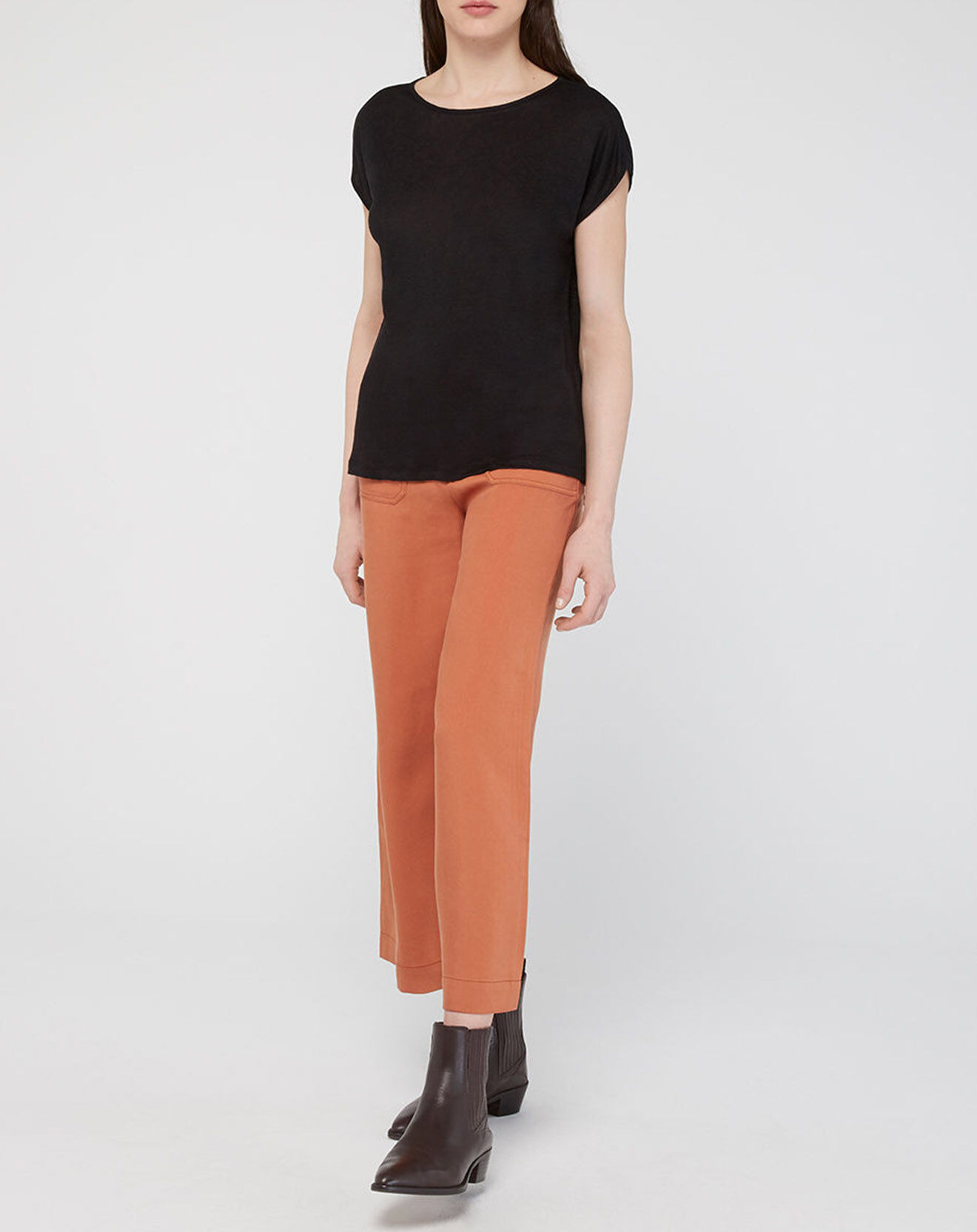 Galeries Lafayette T-Shirt en 100% Lin Divali noir
