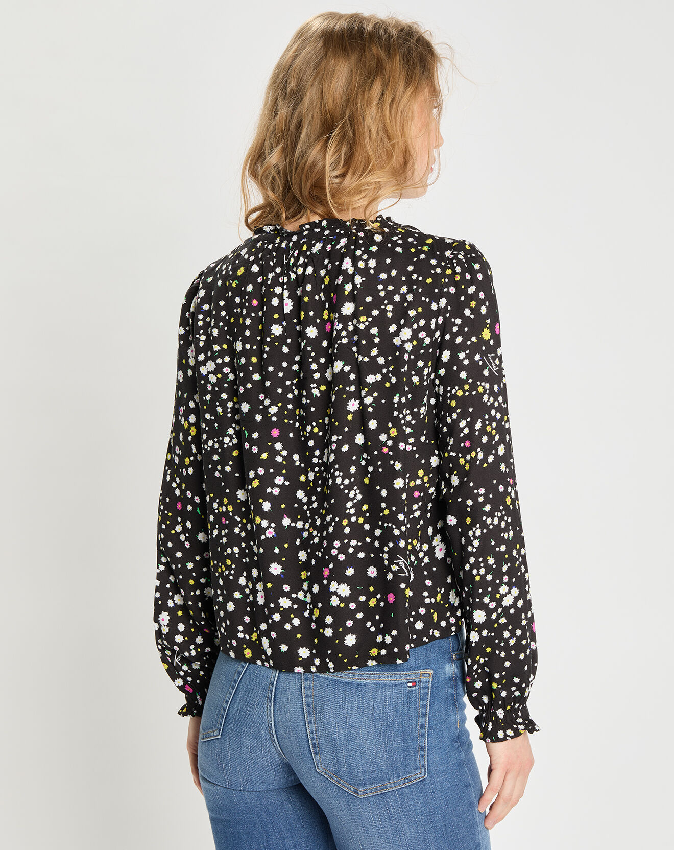 Tommy Jeans Blouse Fluide imprimée noir/multicolore