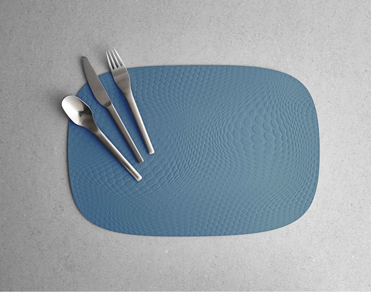 Aida - Karim Rashid - Blueberry dækkeserviet 95% genbrugslæder (13606)