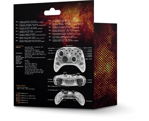 Deltaco Transparent Wireless Switch Controller GAM-149-T