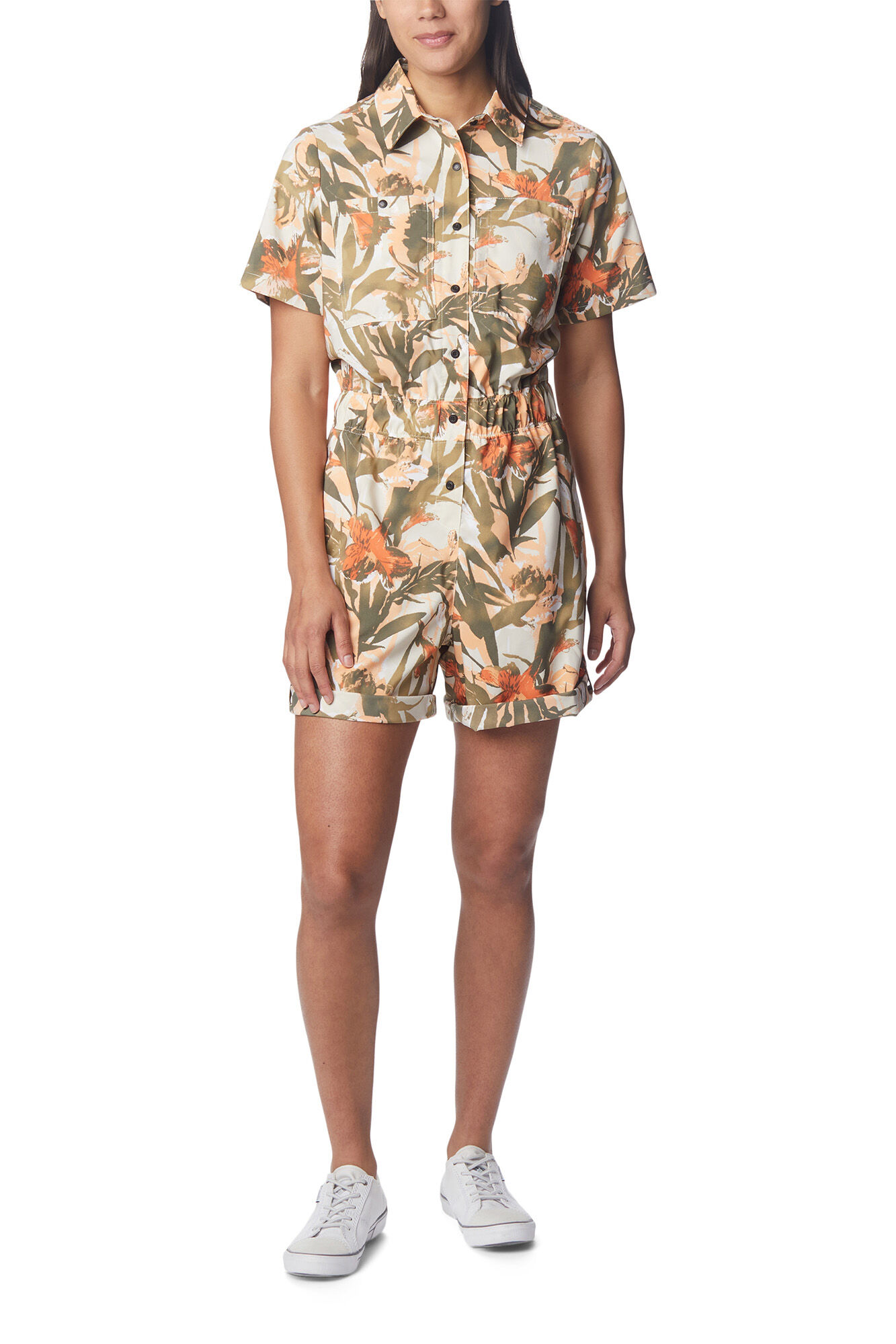 Macacão curto feminino Columbia Silver Ridge Utility™ - Marrom